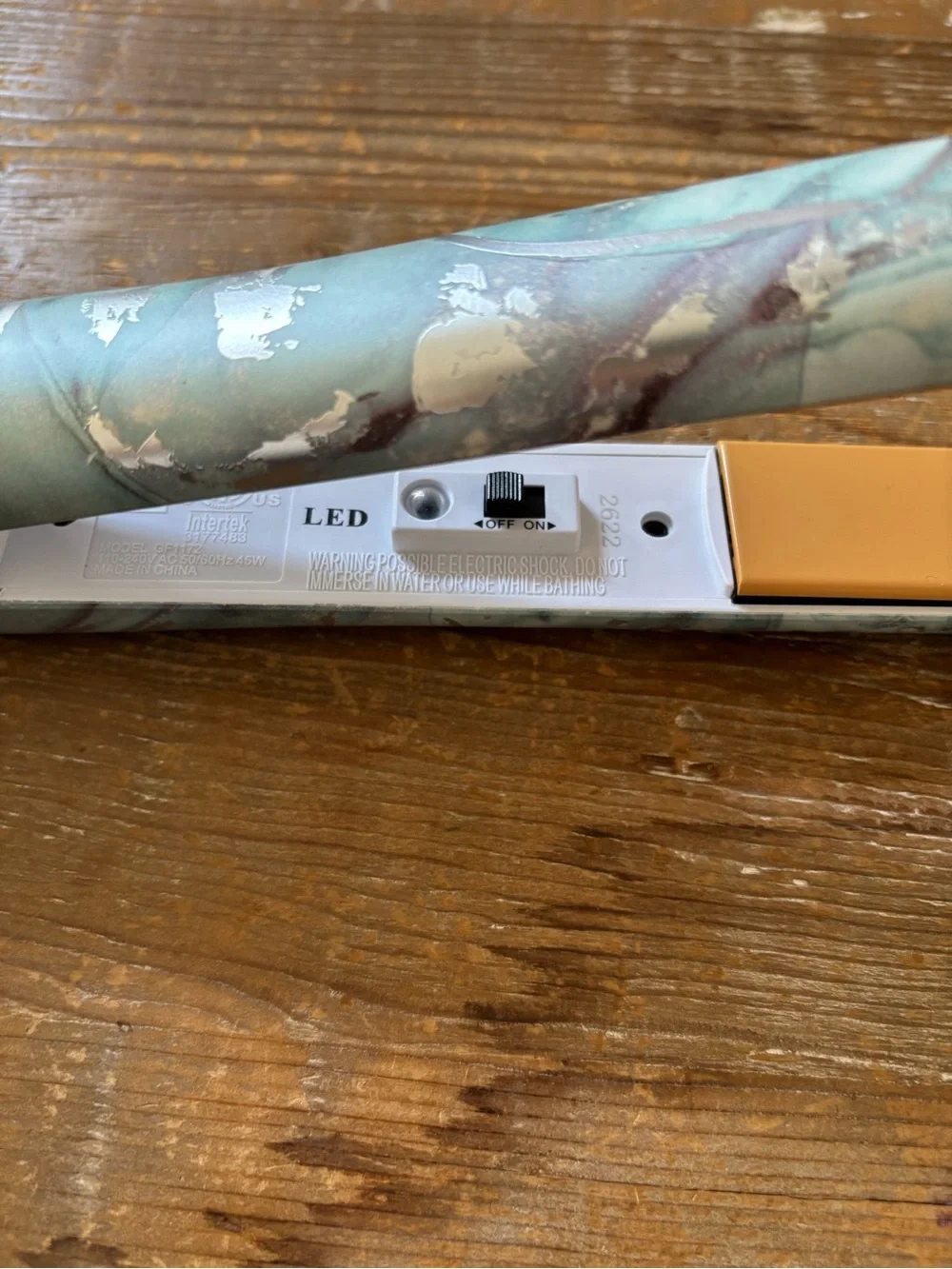 CHI 1” Ceramic Flat Iron Blue/Green Marble “True Gem” SPECIAL EDITION